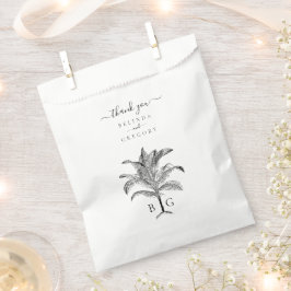 Minimalistische Monographie-Palm-Tree Geschenktütchen