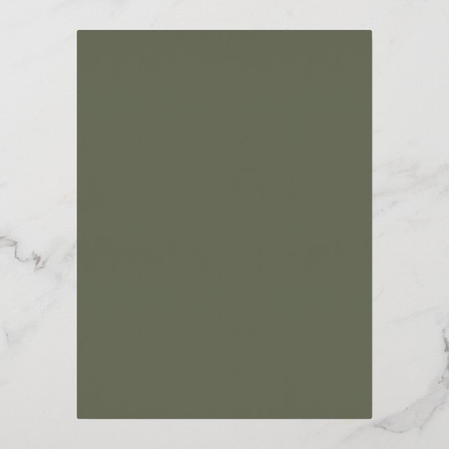 Minimalistische Moosfolie Einladung Postkarte (Ben (Vorderseite)