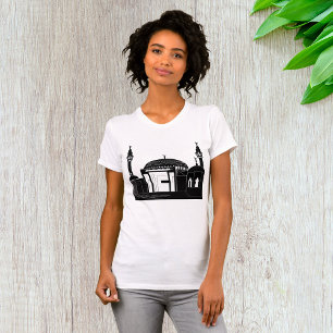 Minimalistische Moscheen-Architektur Liniengrafik T-Shirt
