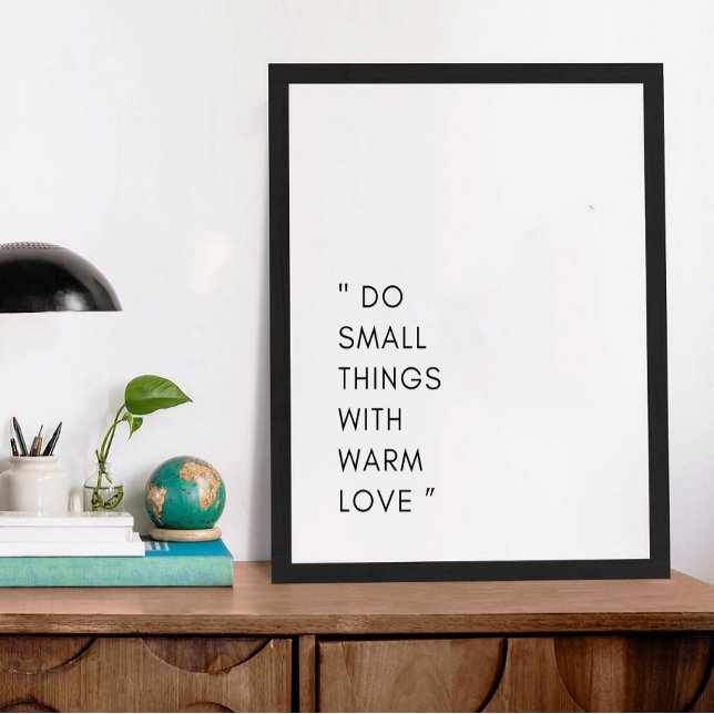 Minimalistische Motivation Kleine Dinge & Liebe Po Poster (Von Creator hochgeladen)