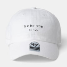 Minimalistische Motivationsmütze „Weniger ist mehr