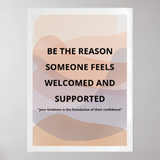 Minimalistische Motivationswandkunst Druck/Inspira Poster