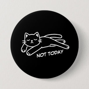 Minimalistische müde Katze - Nicht heute Benutzerd Button