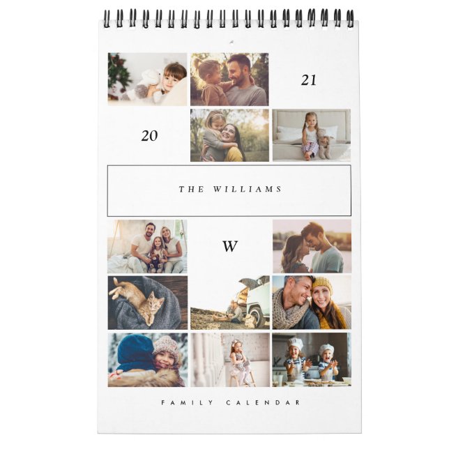 Minimalistische Multi-Foto Collage-Erinnerungen Kalender (Titelbild)