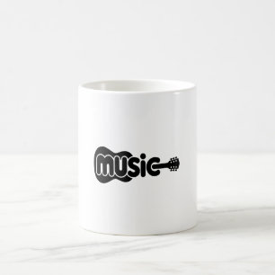 Minimalistische Musik-Gitarren-Tasse Kaffeetasse