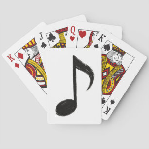 Minimalistische Musikanmerkmal - Pinselstil auf Spielkarten