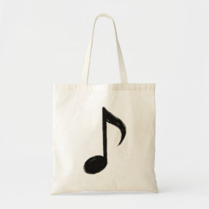 Minimalistische Musikanmerkmal - Pinselstil auf Tragetasche