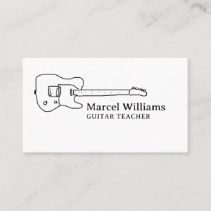 Minimalistische Musikergitarre Visitenkarte