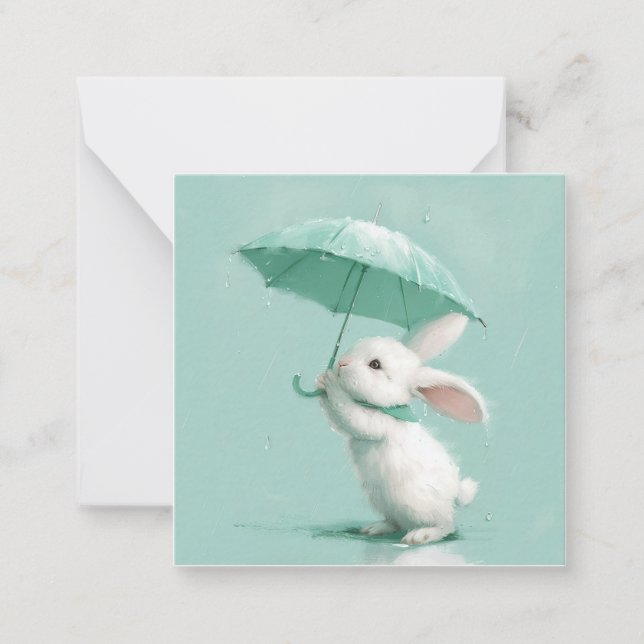 Minimalistische Muskeln: Lass Raindrops Führe Sie  Mitteilungskarte (Vorderseite)