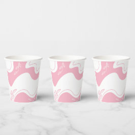 Minimalistische Musterpapiergruppen Pappbecher