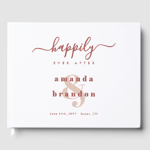 Minimalistische, mutige Ewigkeit nach der Hochzeit Gästebuch