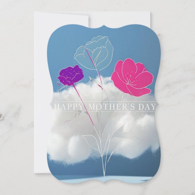 Minimalistische Muttertagskarte (Vorderseite)