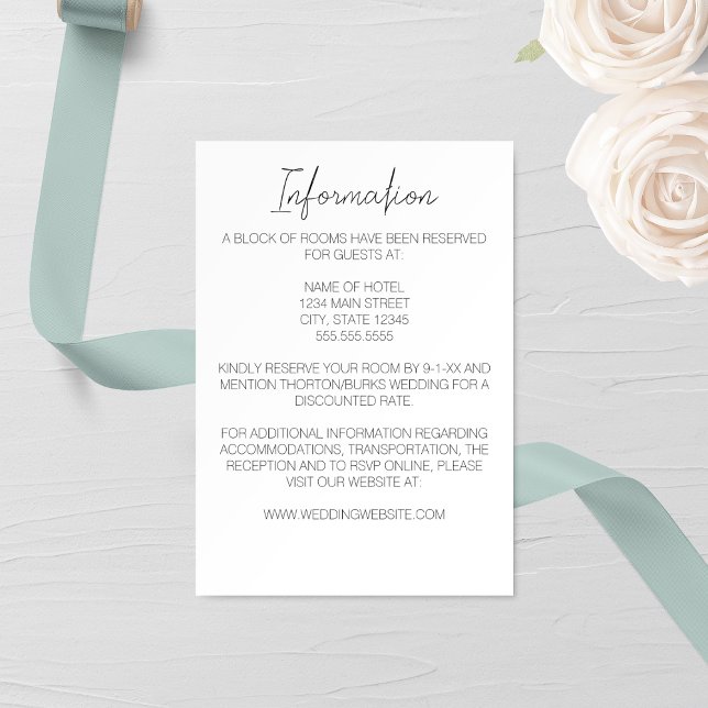 Minimalistische Narcissus Hochzeitskarte Begleitkarte (Von Creator hochgeladen)