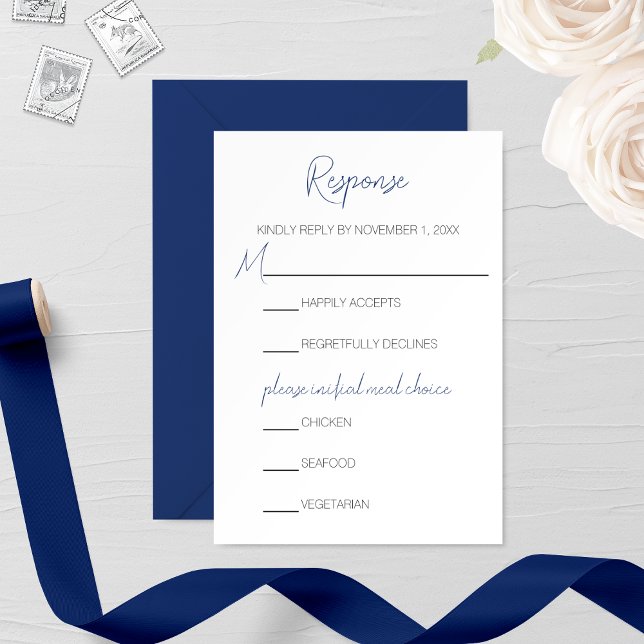 Minimalistische Narcissus-RSVP-Karte RSVP Karte (Von Creator hochgeladen)