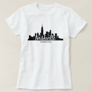 Minimalistische Nashville-Skyline, Stadt in Tennes T-Shirt