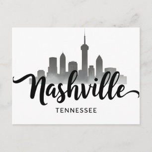 Minimalistische Nashville-Skyline, Tennessee-Stadt Postkarte