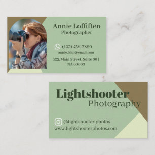 Minimalistische natürliche Berufliche Fotoreinigun Visitenkarte