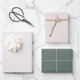 Minimalistische natürliche Tieftönung Geschenkpapier Set