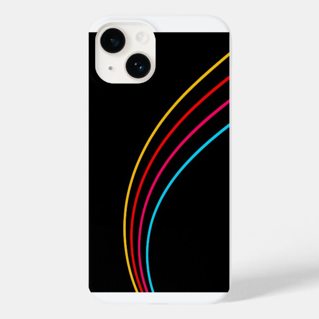 Minimalistische Neonstreifen Case-Mate iPhone 14 Hülle (Rückseite)