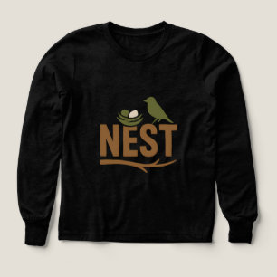 Minimalistische Nest-Vogel-Natur-Kunst