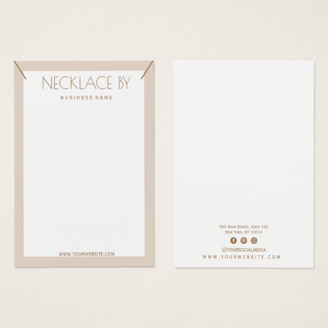 Minimalistische Netzwerkkarte (Vorne & Hinten)