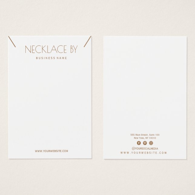 Minimalistische Netzwerkkarte (Vorne & Hinten)