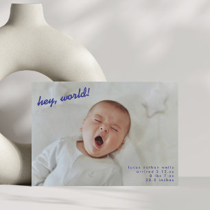 Minimalistische Neue Baby-Foto Neugeborene Hallo G Ankündigung