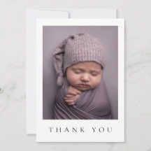 Minimalistische neutrale Dankeskarten für Babys