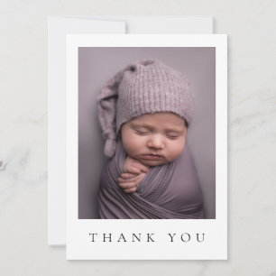 Minimalistische neutrale Dankeskarten für Babys Dankeskarte
