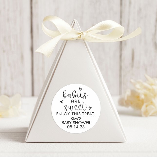 Minimalistische neutrale Säuglinge sind süß Runder Aufkleber (Von Creator hochgeladen)