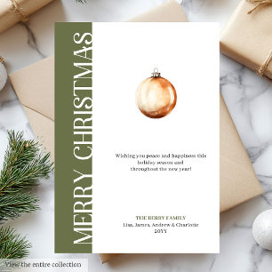 Minimalistische neutrale Weihnachtsgrußkartengesta Feiertagskarte