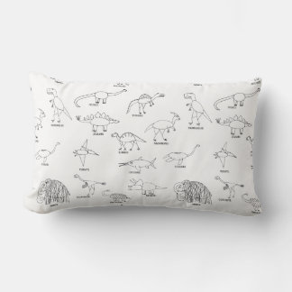 Minimalistische Niedliche Bildung Dinosaur Dino Ki Lendenkissen