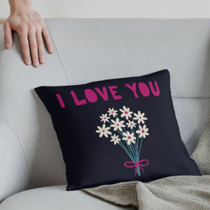 Minimalistische Niedliche Blume Liebe Sie Mutterta Kissen