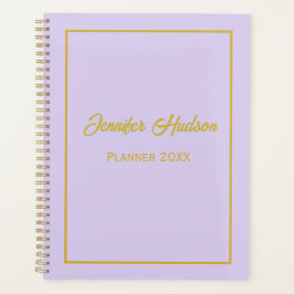 Minimalistische Niedliche Girly Pale Lilac Script  Planer
