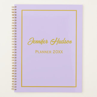 Minimalistische Niedliche Girly Pale Lilac Script Planer