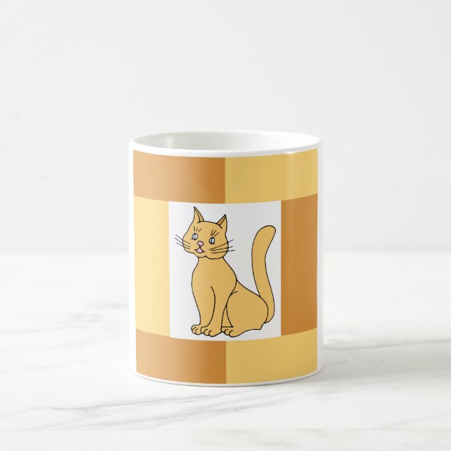 Minimalistische Niedliche I Liebe Ingwer Katzenjac Kaffeetasse (Mittel)