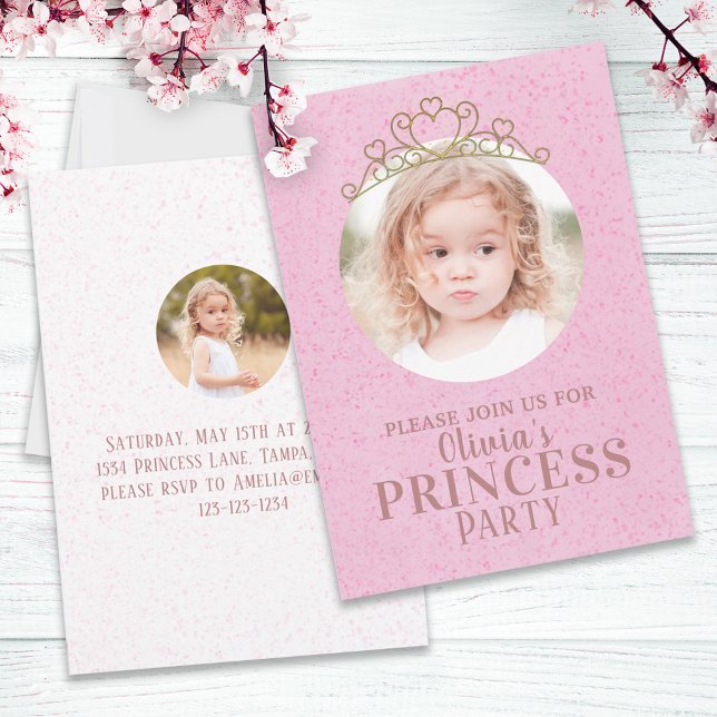 Minimalistische Niedliche Prinzessin Tiara Birthda Einladung (Von Creator hochgeladen)