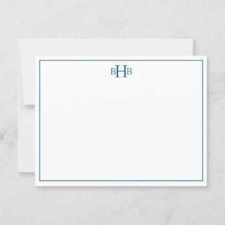 Minimalistische Noten von Marine und Weiß Postkarte
