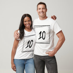 Minimalistische Nummer 10 T-Shirt
