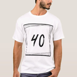 Minimalistische Nummer 40 T-Shirt