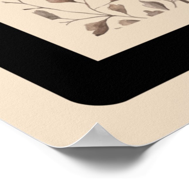 Minimalistische Oasis Blumenmuster Art Canvas Prin Poster (Ecke)