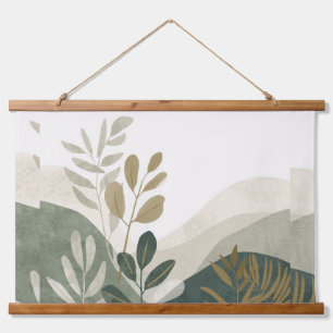 Minimalistische Öko-Wandkunst Holztapeten-Dekor Wandteppich Mit Holzrahmen