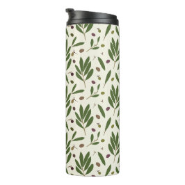 Minimalistische Öle und Branchen - nahtlos. Thermosbecher