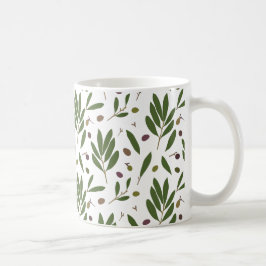 Minimalistische Öle und Branchen - nahtloses Muste Kaffeetasse