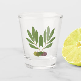 Minimalistische Öle und Zweige. T-Shirt Schnapsglas