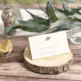 Minimalistische Olive Branch-Hochzeitskarten Platzkarte