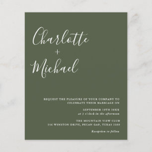 Minimalistische Olive Green Wedding