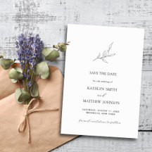Minimalistische Olive Leaf Branch Garden Hochzeit