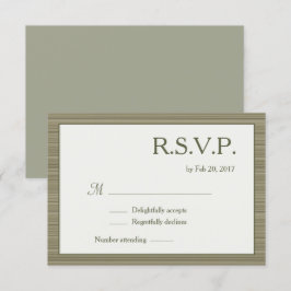 Minimalistische olivengrüne Streifen moderne Hochz Einladung