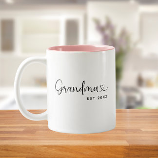Minimalistische Oma etablierte elegante Schrift Zweifarbige Tasse